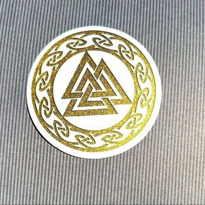 Nordic Viking Old Norse God Masculine Warrior Celtic Art Single Sticker